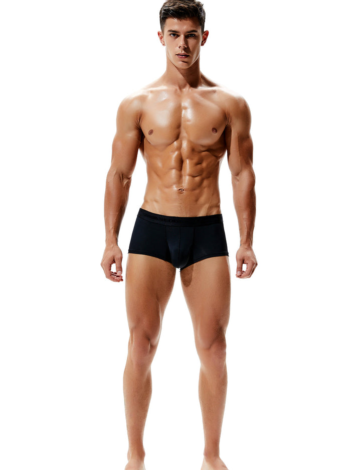 SEOBEAN Sexy Nahtlose Eisseiden Herren Low-Rise Trunk Boxerbriefs - SEOBEAN Sexy Nahtlose Eisseiden Herren Low-Rise Trunk Boxerbriefs - Gelb / M (Europe Size S) - BIMONI