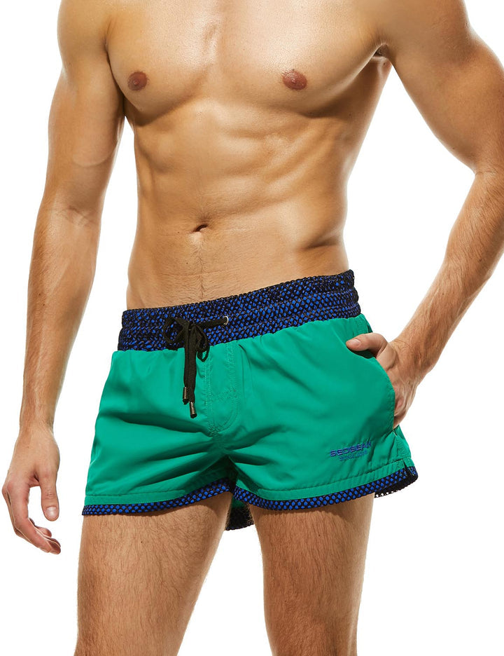 SEOBEAN Low-Rise Beach Shorts - SEOBEAN Low-Rise Beach Shorts - Green / M (Europe Size S) - BIMONI