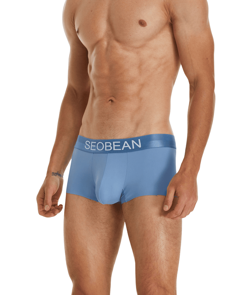 SEOBEAN Classic Solid Stretch Low-Rise Boxerbriefs - SEOBEAN Classic Solid Stretch Low-Rise Boxerbriefs - Blau / M (Europe Size S) - BIMONI