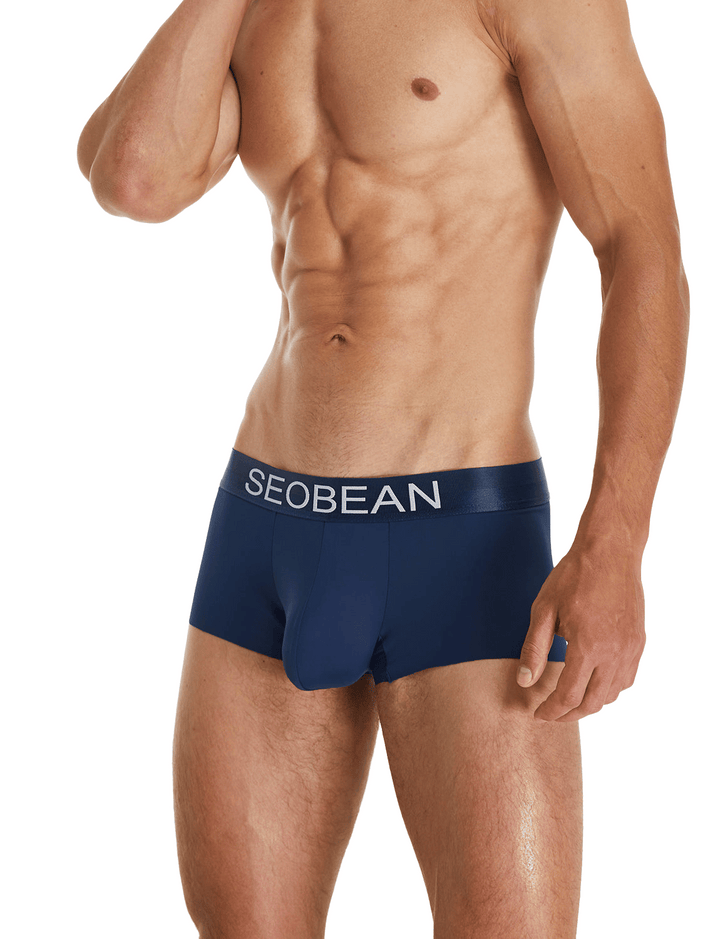 SEOBEAN Classic Solid Stretch Low-Rise Boxerbriefs - SEOBEAN Classic Solid Stretch Low-Rise Boxerbriefs - Dunkelblau / M (Europe Size S) - BIMONI