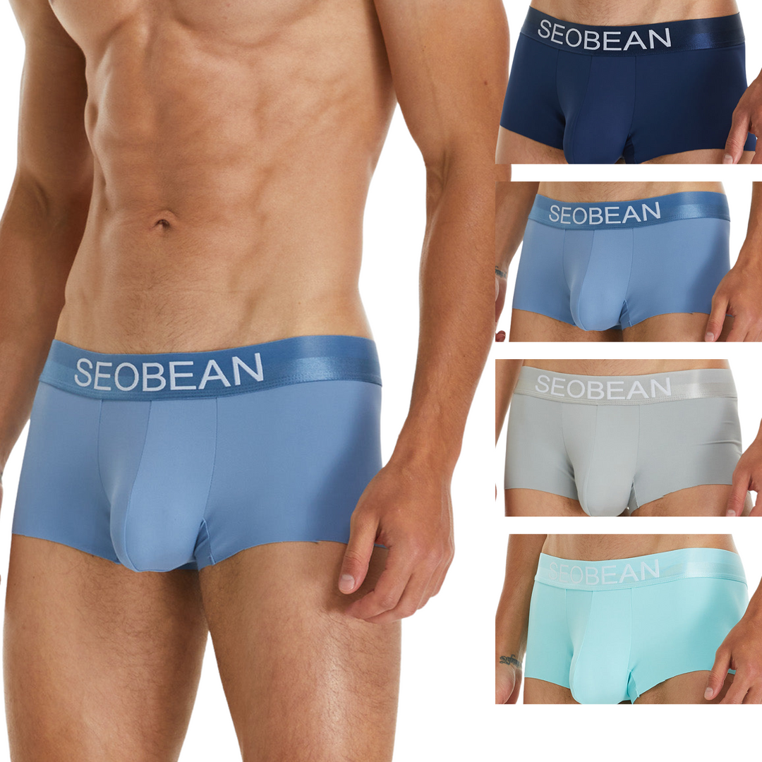 SEOBEAN Classic Solid Stretch Low-Rise Boxerbriefs