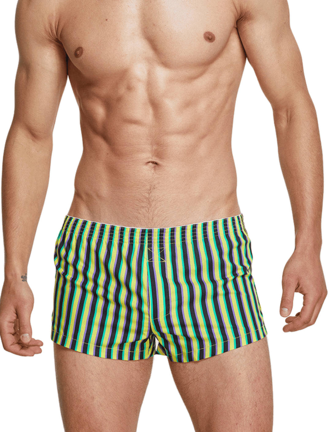 SEOBEAN Low-Rise Baumwolle Boxershort Trunk gestreift - SEOBEAN Low-Rise Baumwolle Boxershort Trunk gestreift - Gelb / M (Europe Size S) - BIMONI