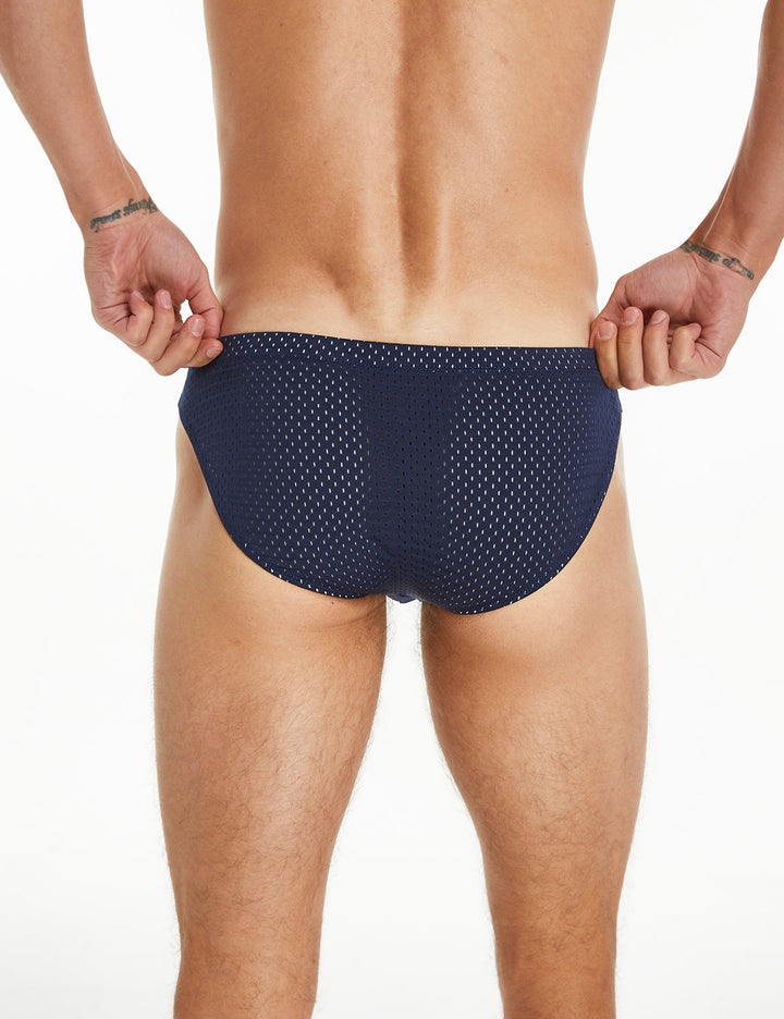 Low Rise Mesh Nylon Brief Regenbogen Pride Slip