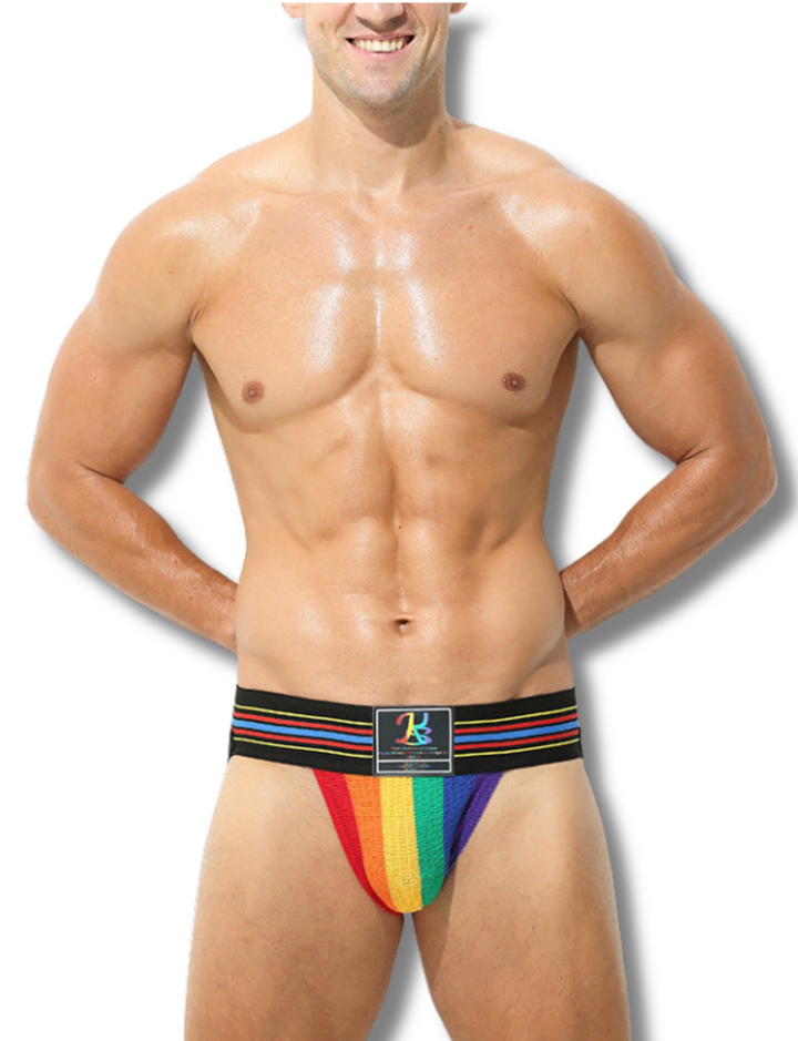 KARENSPACE Low-Rise Regenbogen Pride Jock - KARENSPACE Low-Rise Regenbogen Pride Jock - S (Europe Size) - BIMONI