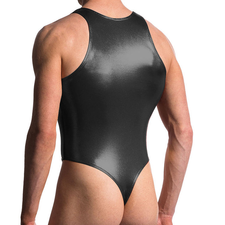 Sexy Erotic Lackleder Anzug Bodysuit Dessous