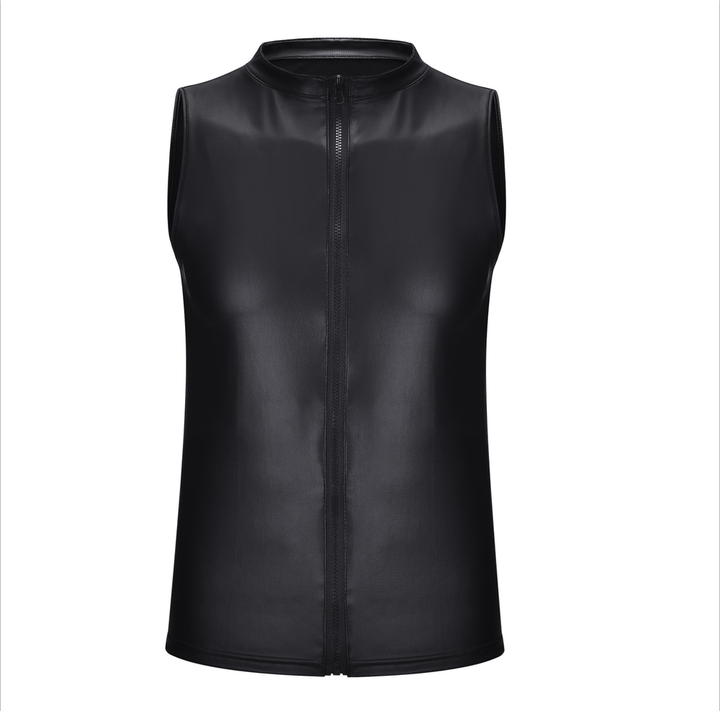 Sexy Erotic Lackleder Shirt Dessous Vest