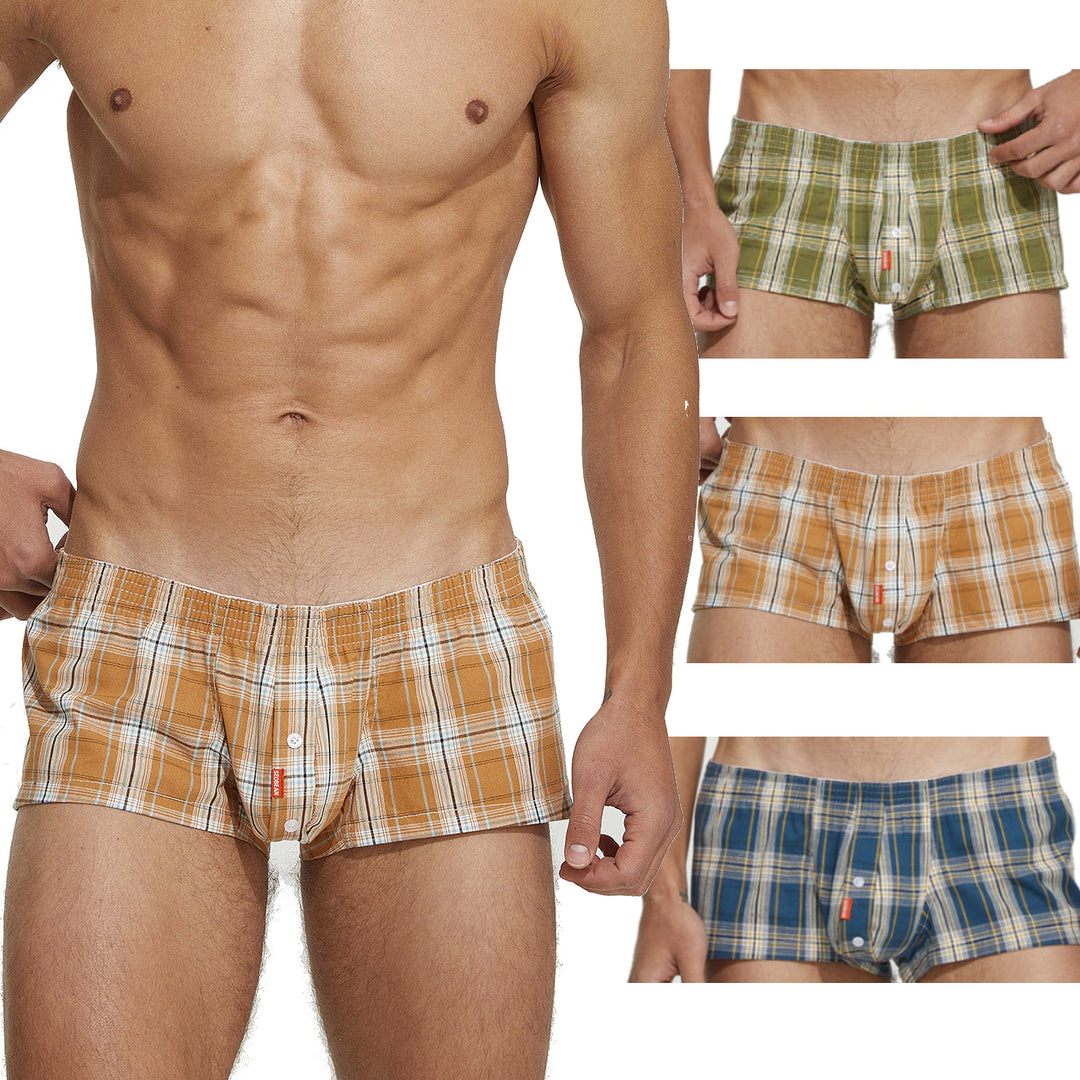 SEOBEAN Low-Rise Baumwolle Checkered Boxershort Trunk - SEOBEAN Low-Rise Baumwolle Checkered Boxershort Trunk - 3er-pack / M (Europe Size S) - BIMONI