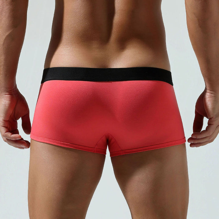 SEOBEAN Low-Rise Boxer Solid Elastic Trunk