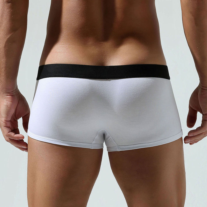 SEOBEAN Low-Rise Boxer Solid Elastic Trunk