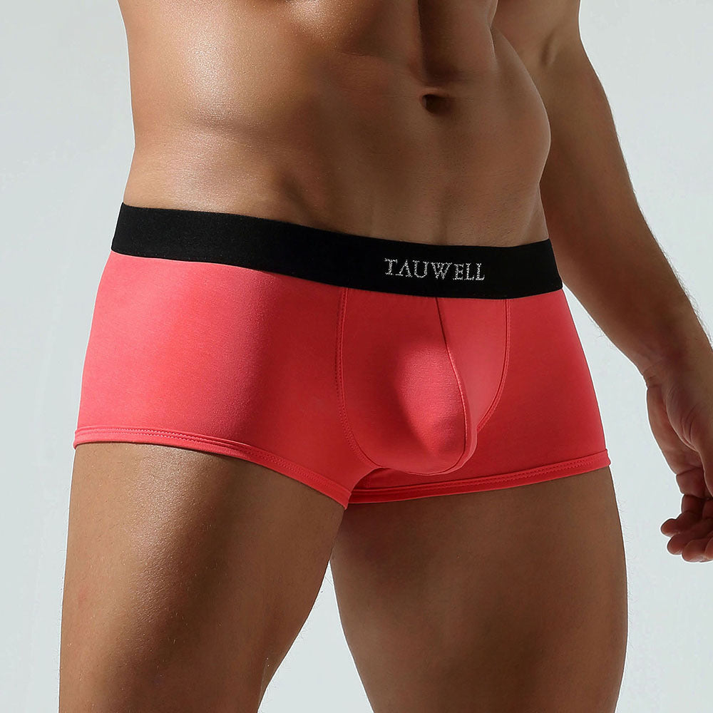 SEOBEAN Low-Rise Boxer Solid Elastic Trunk