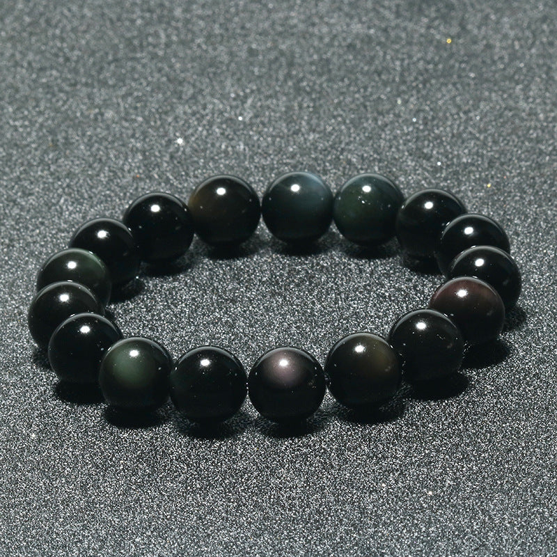 Regenbogen Obsidian Armband Edelsteine mit 8 mm Perlen echte heilende Kristalle Edelsteinschmuck