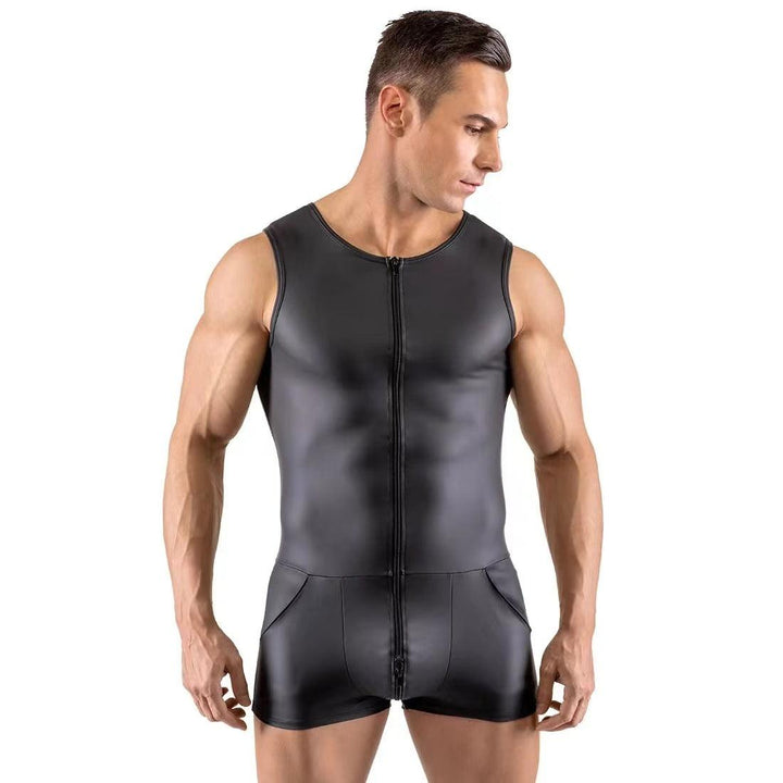 Sexy Erotic Lackleder Anzug Bodysuit Dessous