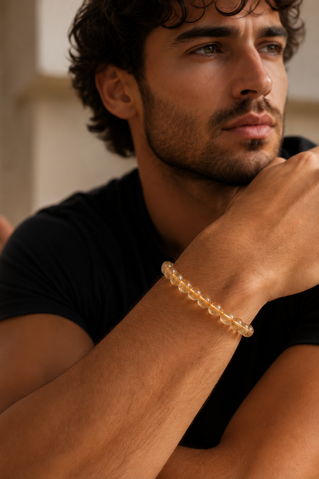 Citrin Armband aus Naturstein | Edelstein Armband handgearbeitet