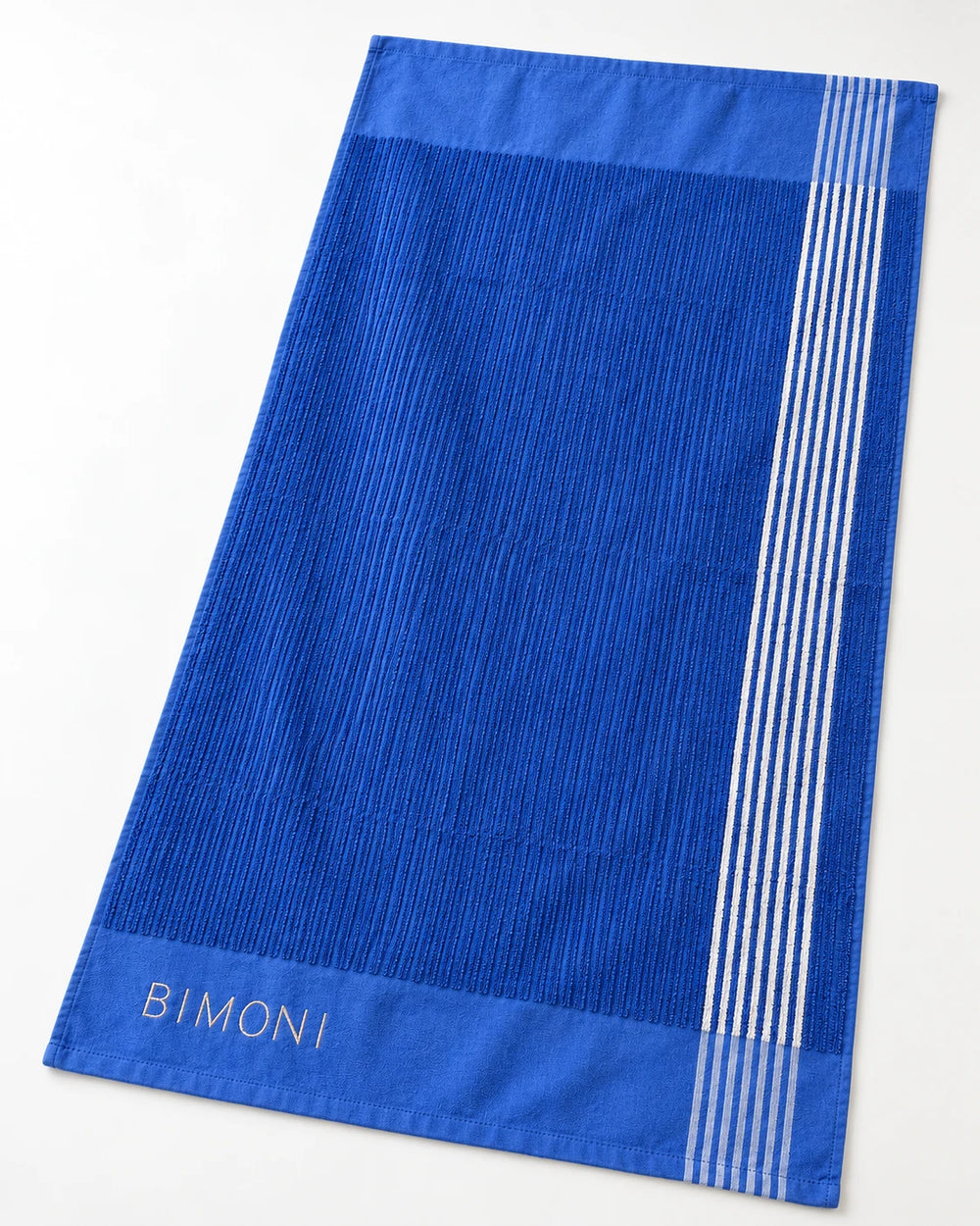 BIMONI Handtuch Blau – Schrägansicht