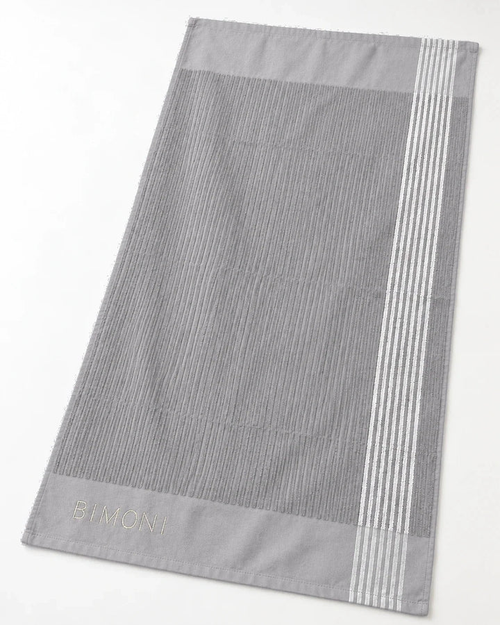 BIMONI serviette – Gris – Vue en biais