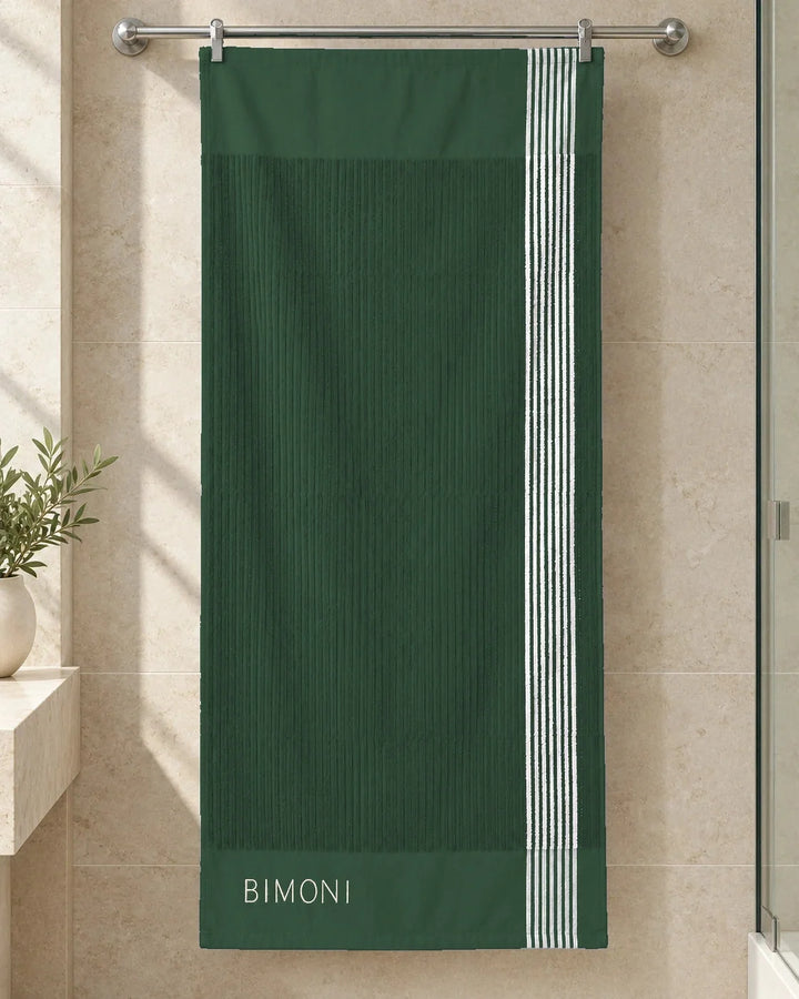 BIMONI serviette – Vert – Entièrement suspendue dans la salle de bain