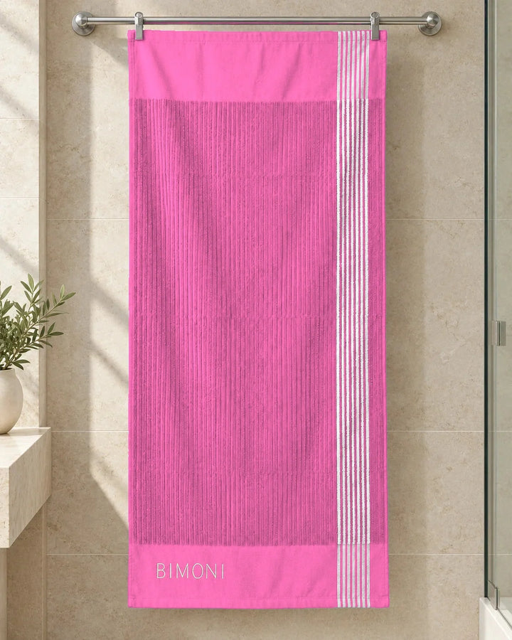 BIMONI serviette – Rose – Entièrement suspendue dans la salle de bain