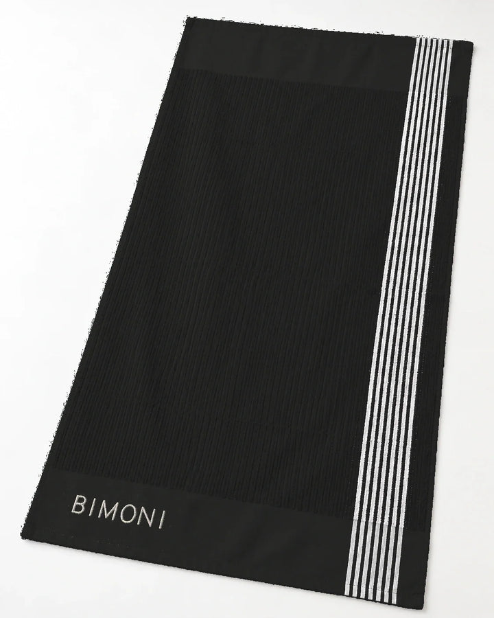 BIMONI serviette – Noir – Vue en biais
