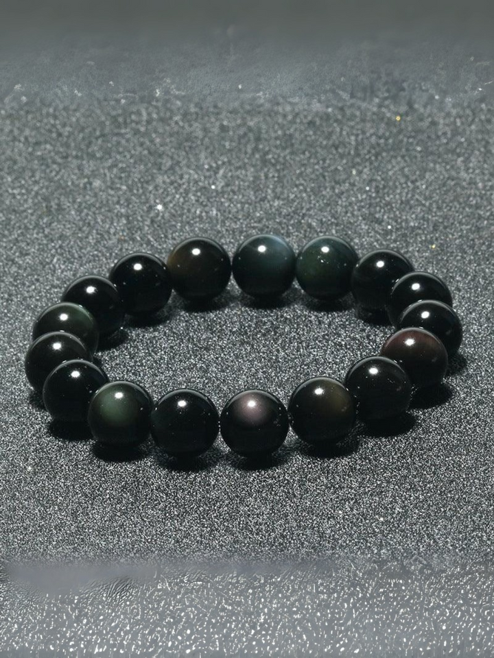Regenbogen Obsidian Armband Edelsteine mit 8 mm Perlen echte heilende Kristalle Edelsteinschmuck