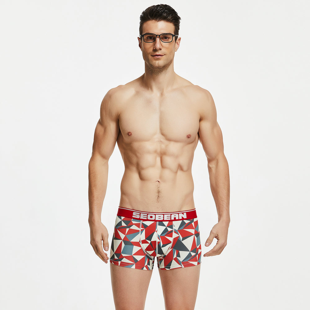 SEOBEAN Low-Rise Rhombys Boxershort - SEOBEAN Low-Rise Rhombys Boxershort - Red / M (Europe Size S) - BIMONI