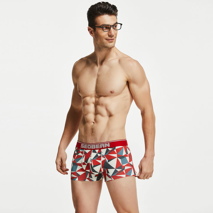 SEOBEAN Low-Rise Rhombys Boxershort - SEOBEAN Low-Rise Rhombys Boxershort - Red / M (Europe Size S) - BIMONI