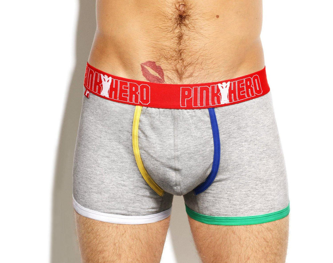 PINK HERO Low-Rise Trunk Boxer - PINK HERO Low-Rise Trunk Boxer - Grau / M (Europe Size S) - BIMONI