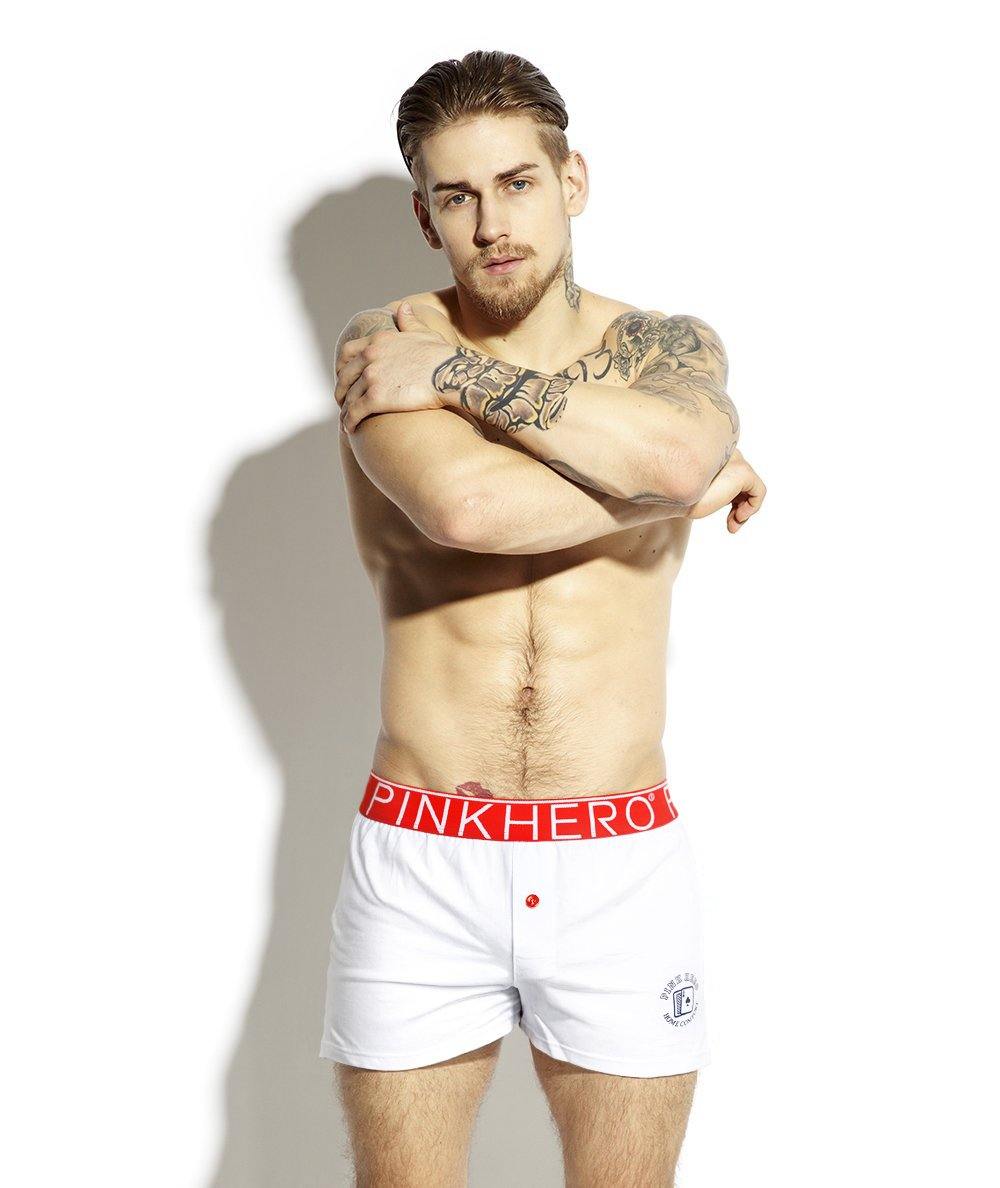 PINK HERO Low-Rise Boxer - PINK HERO Low-Rise Boxer - White / M (Europe Size S) - BIMONI