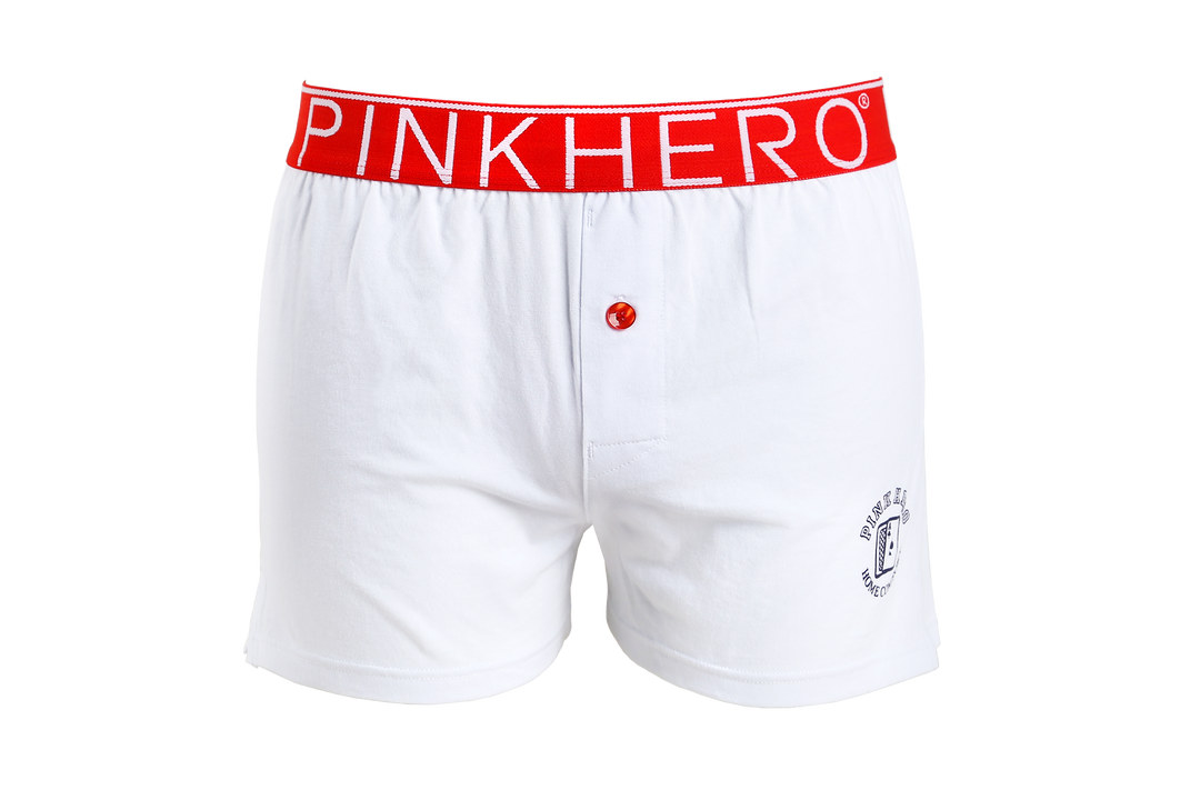 PINK HERO Low-Rise Boxer - PINK HERO Low-Rise Boxer - White / M (Europe Size S) - BIMONI