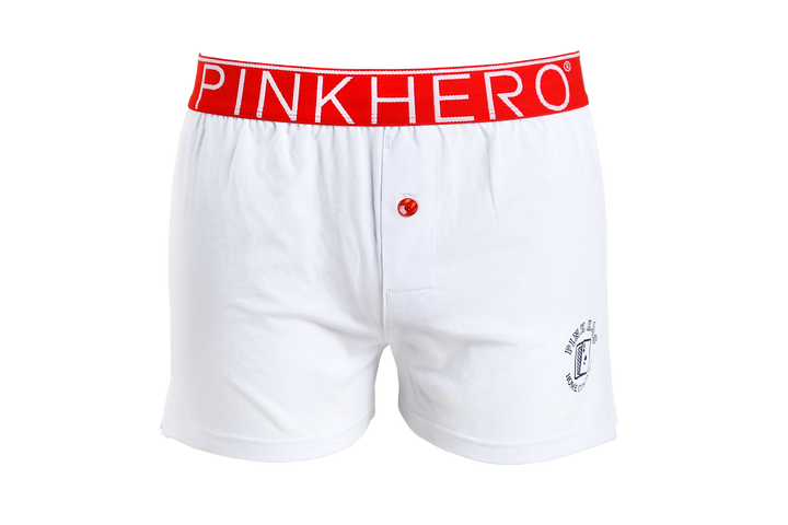 PINK HERO Low-Rise Boxer - PINK HERO Low-Rise Boxer - White / M (Europe Size S) - BIMONI