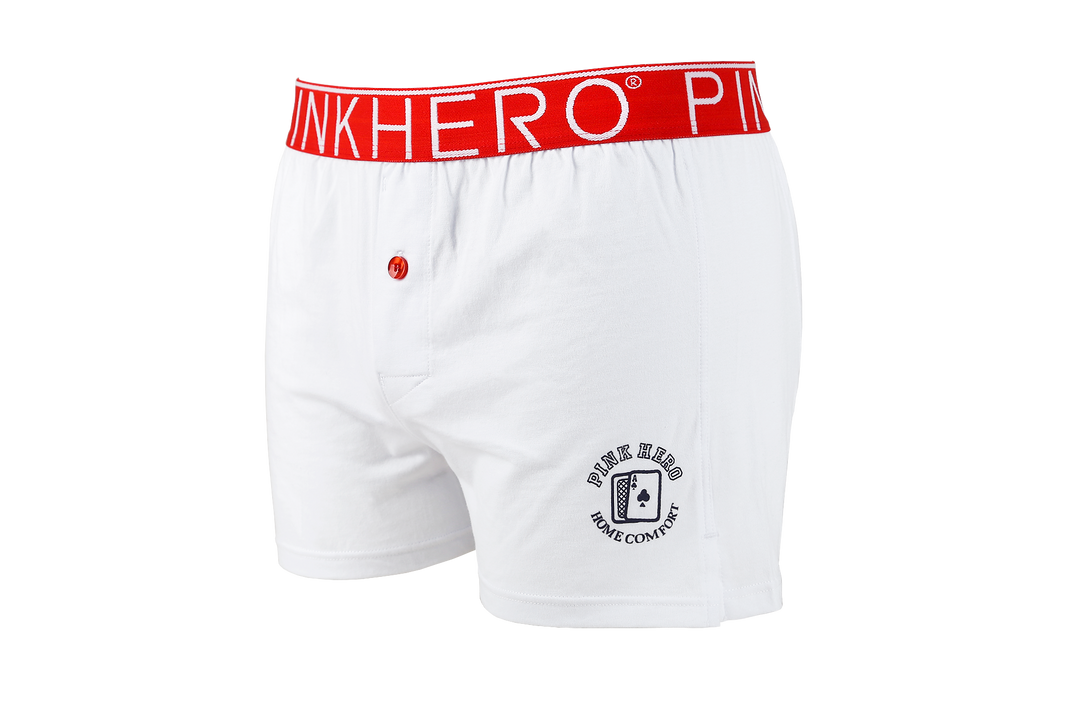 PINK HERO Low-Rise Boxer - PINK HERO Low-Rise Boxer - White / M (Europe Size S) - BIMONI