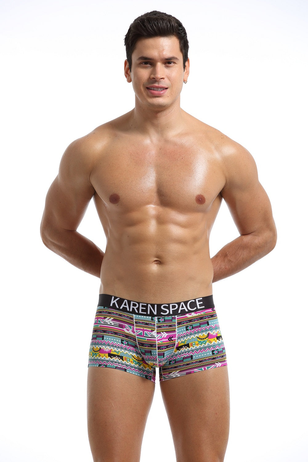 Karenspace Sexy Herren Low-Rise Trunk Nylon - Karenspace Sexy Herren Low-Rise Trunk Nylon - S (Europe Size) - BIMONI