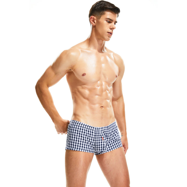 SEOBEAN Low-Rise Baumwolle Checkered Trunk