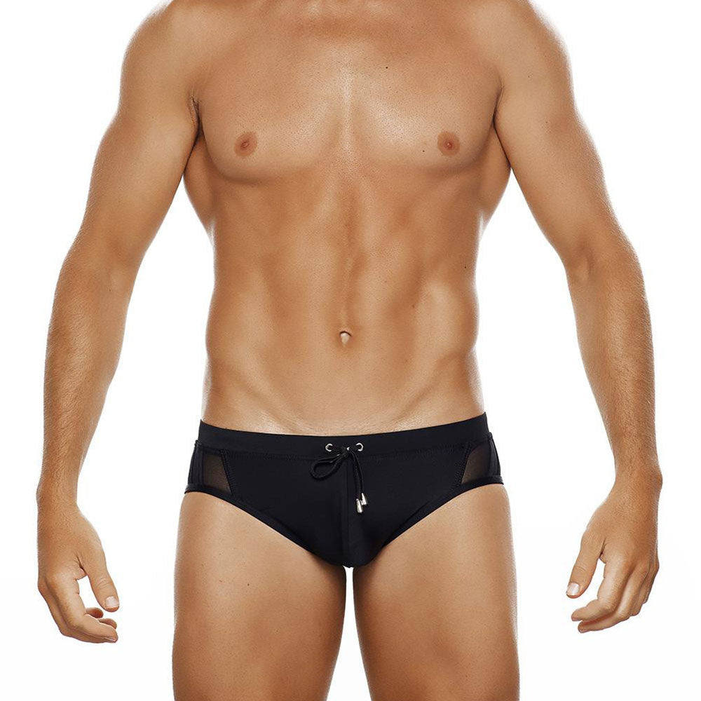 UXH Low-Rise Swim Brief Mesh Badeslip Netz - UXH Low-Rise Swim Brief Mesh Badeslip Netz - Schwarz / M (Europe Size S) - BIMONI