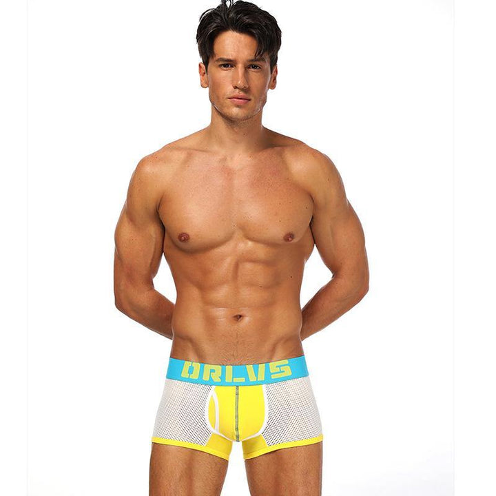 ORLVS Low-Rise Mesh Trunk Net Boxer Netzunterhose - ORLVS Low-Rise Mesh Trunk Net Boxer Netzunterhose - Blau / M (Europe Size S) - BIMONI