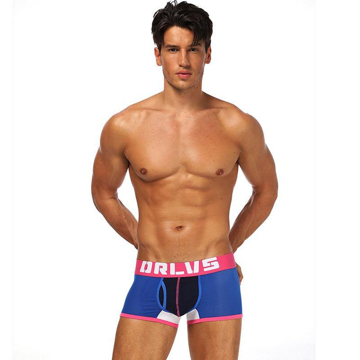 ORLVS Low-Rise Mesh Trunk Net Boxer Netzunterhose - ORLVS Low-Rise Mesh Trunk Net Boxer Netzunterhose - Blau / M (Europe Size S) - BIMONI