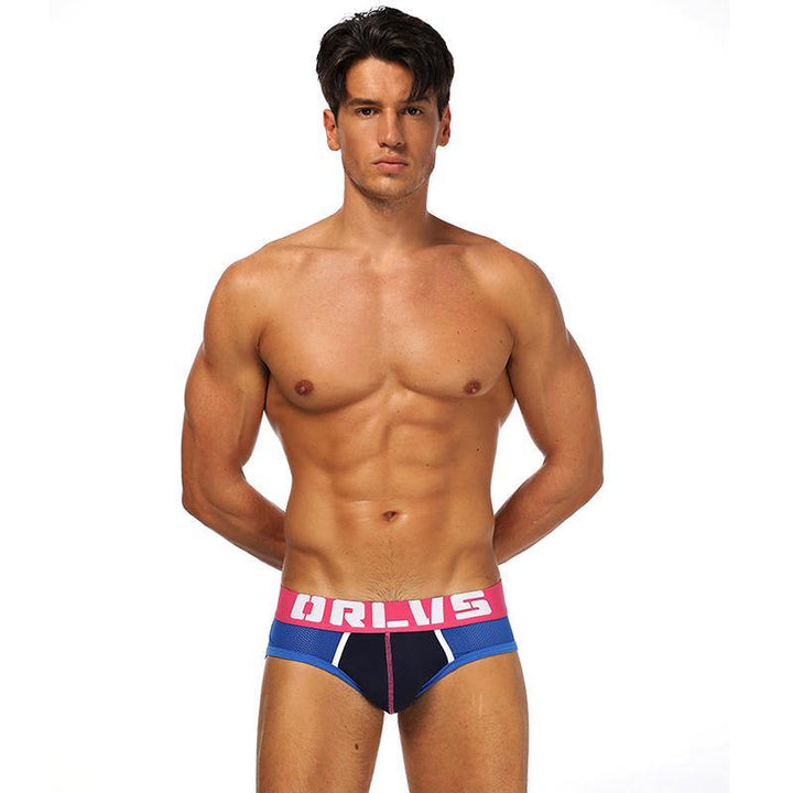 ORLVS Low-Rise Mesh Brief Slip Netzunterhose - ORLVS Low-Rise Mesh Brief Slip Netzunterhose - Blau / M (Europe Size S) - BIMONI