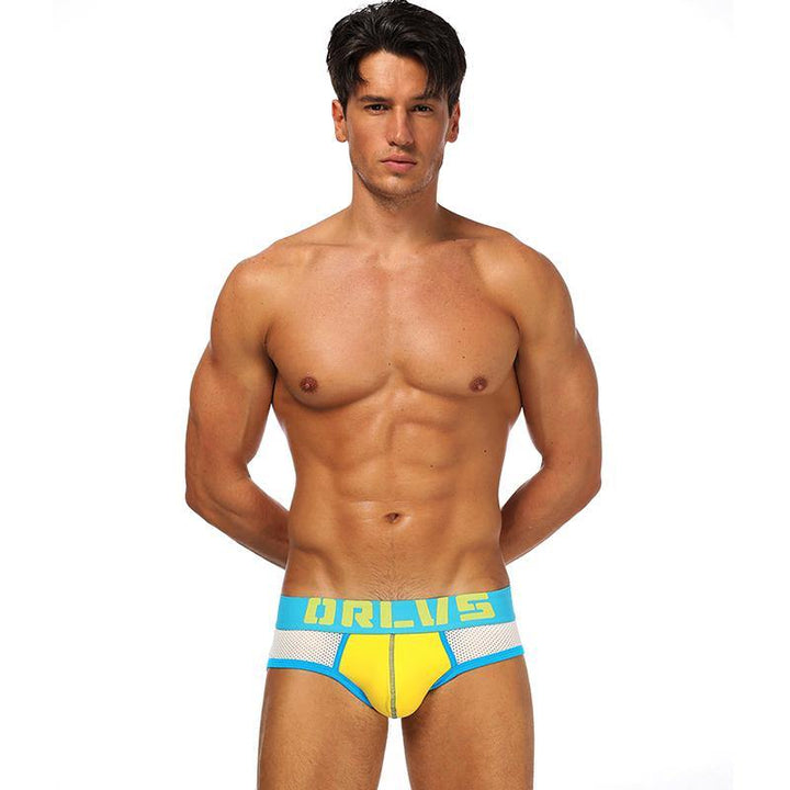 ORLVS Low-Rise Mesh Brief Slip Netzunterhose - ORLVS Low-Rise Mesh Brief Slip Netzunterhose - Blau / M (Europe Size S) - BIMONI