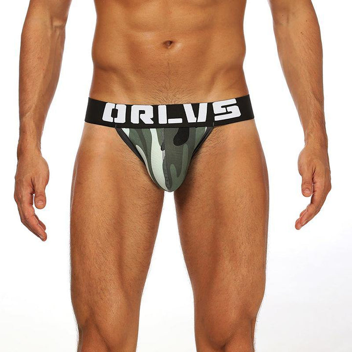 ORLVS Low-Rise Camouflage Jockstrap Soft Cottom - ORLVS Low-Rise Camouflage Jockstrap Soft Cottom - Grau / M (Europe Size S) - BIMONI