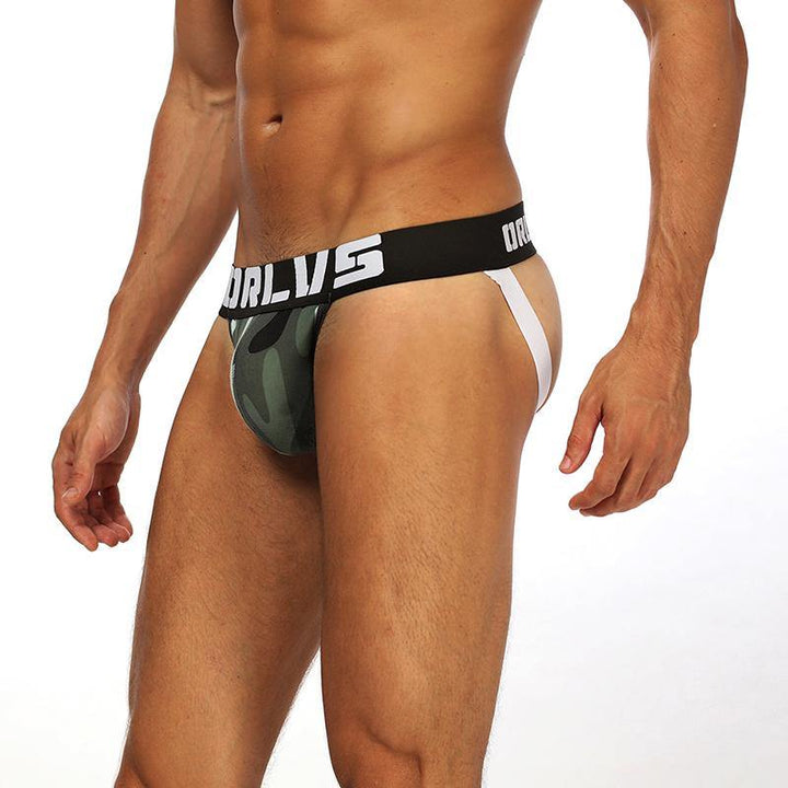 ORLVS Low-Rise Camouflage Jockstrap Soft Cottom - ORLVS Low-Rise Camouflage Jockstrap Soft Cottom - Grün / M (Europe Size S) - BIMONI