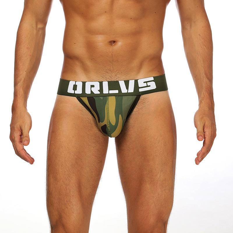 ORLVS Low-Rise Camouflage Jockstrap Soft Cottom - ORLVS Low-Rise Camouflage Jockstrap Soft Cottom - Grün / M (Europe Size S) - BIMONI