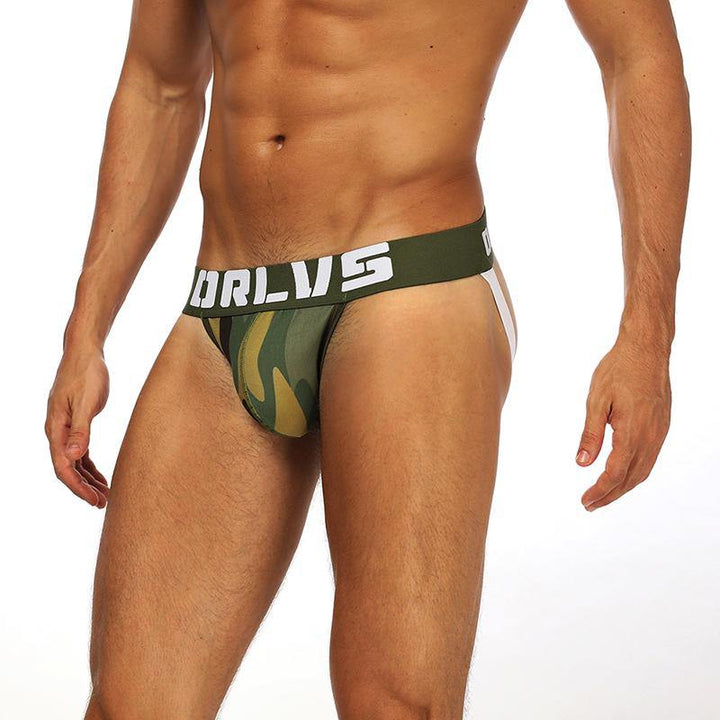 ORLVS Low-Rise Camouflage Jockstrap Soft Cottom - ORLVS Low-Rise Camouflage Jockstrap Soft Cottom - Grün / M (Europe Size S) - BIMONI