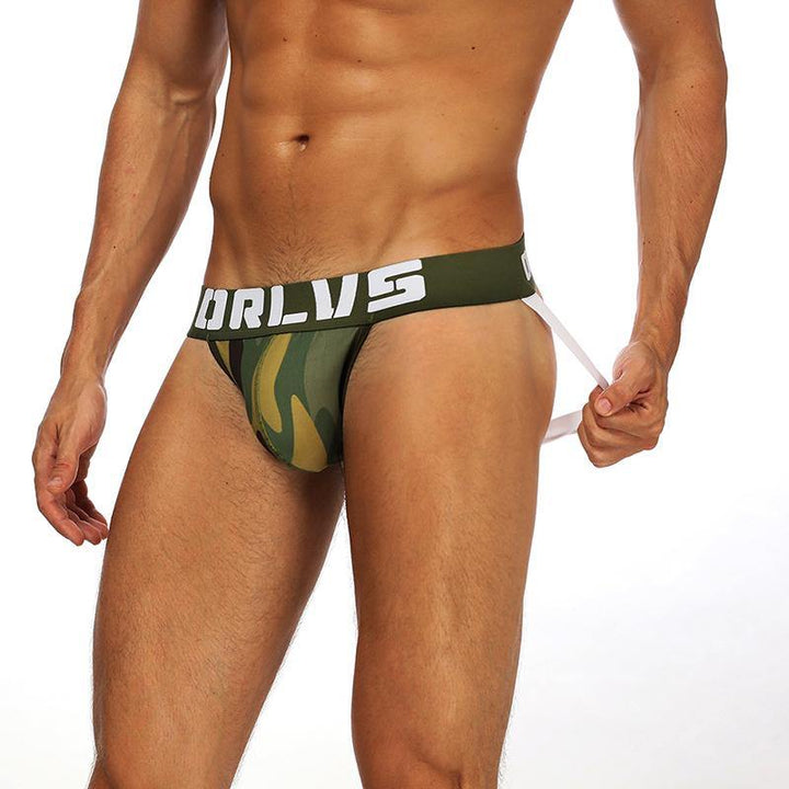 ORLVS Low-Rise Camouflage Jockstrap Soft Cottom - ORLVS Low-Rise Camouflage Jockstrap Soft Cottom - Grün / M (Europe Size S) - BIMONI