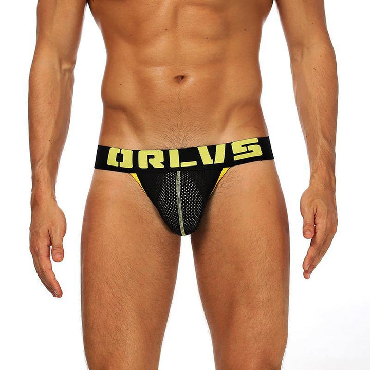 ORLVS Low-Rise Jock Strap Mesh Netzunterhose Net Camouflage - ORLVS Low-Rise Jock Strap Mesh Netzunterhose Net Camouflage - Black / M (Europe Size S) - BIMONI