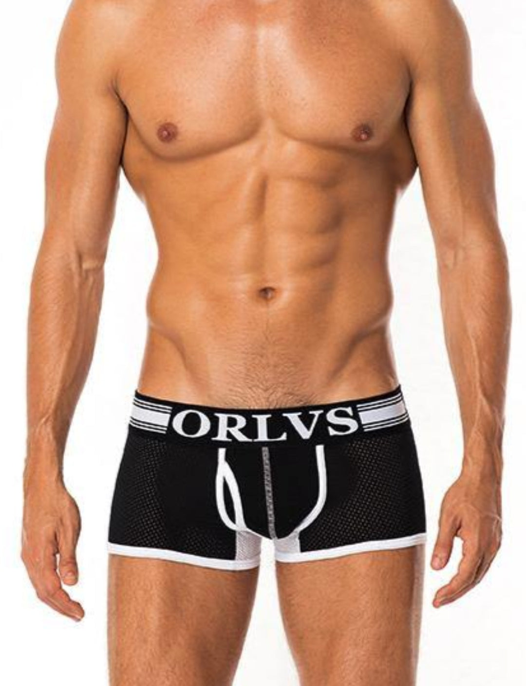 ORLVS Low-Rise Trunk Net Mesh Boxershort Netzunterhhose - ORLVS Low-Rise Trunk Net Mesh Boxershort Netzunterhhose - Schwarz / M (Europe Size S) - BIMONI