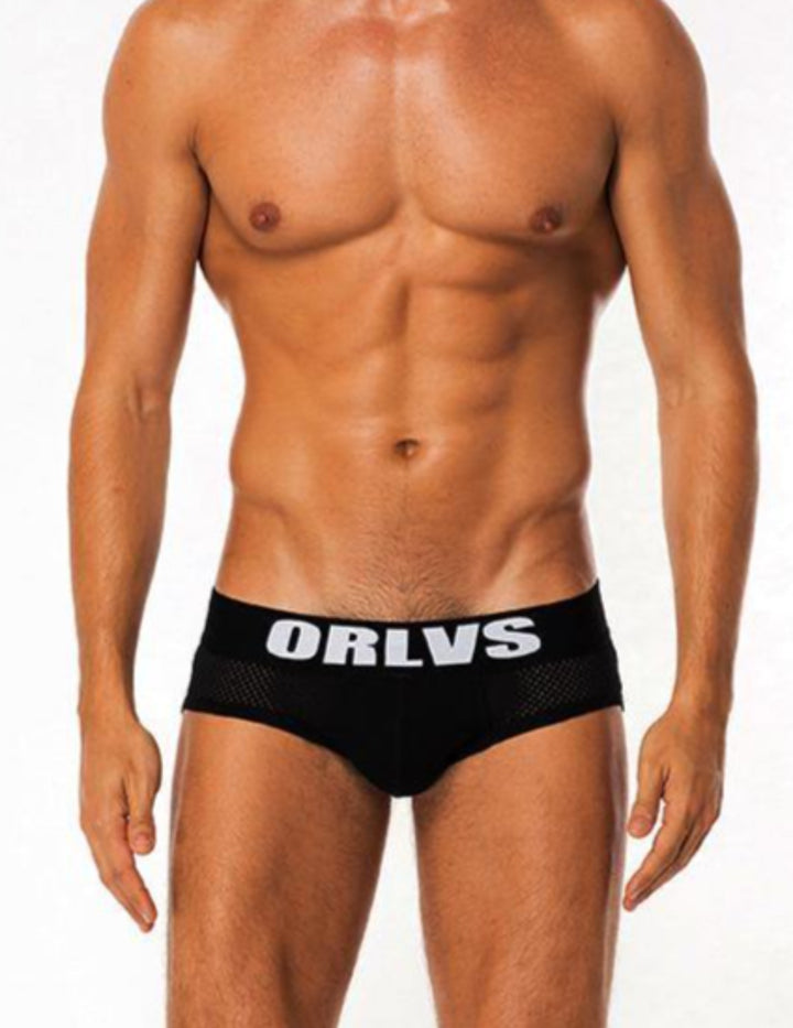 ORLVS Low-Rise Mesh Brief Net Slip Netzunterhose - ORLVS Low-Rise Mesh Brief Net Slip Netzunterhose - Black / M (Europe Size S) - BIMONI