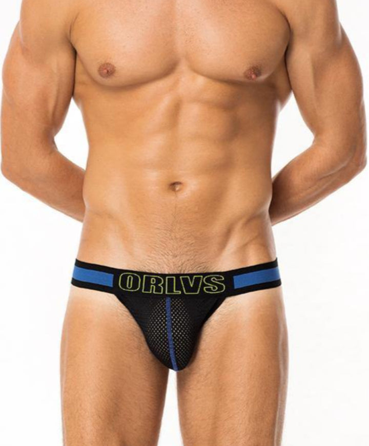 ORLVS Low-Rise Jock Strap Mesh Netzunterhose Net - ORLVS Low-Rise Jock Strap Mesh Netzunterhose Net - Black / M (Europe Size S) - BIMONI