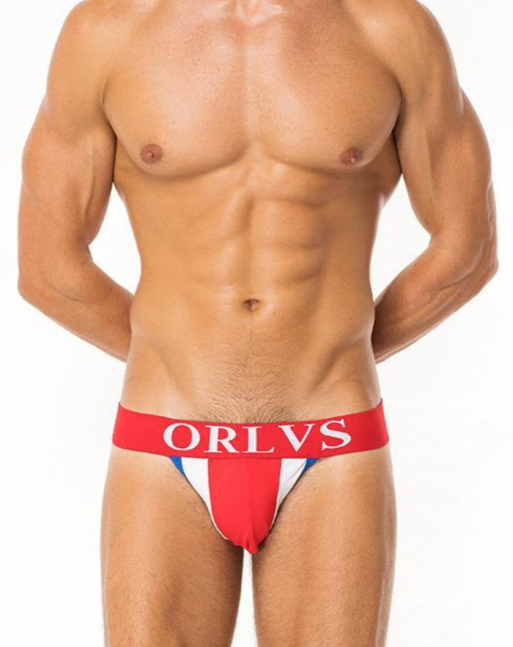 ORLVS Low-Rise 100% Soft Cotton Jockstrap - ORLVS Low-Rise 100% Soft Cotton Jockstrap - Rot / M (Europe Size S) - BIMONI