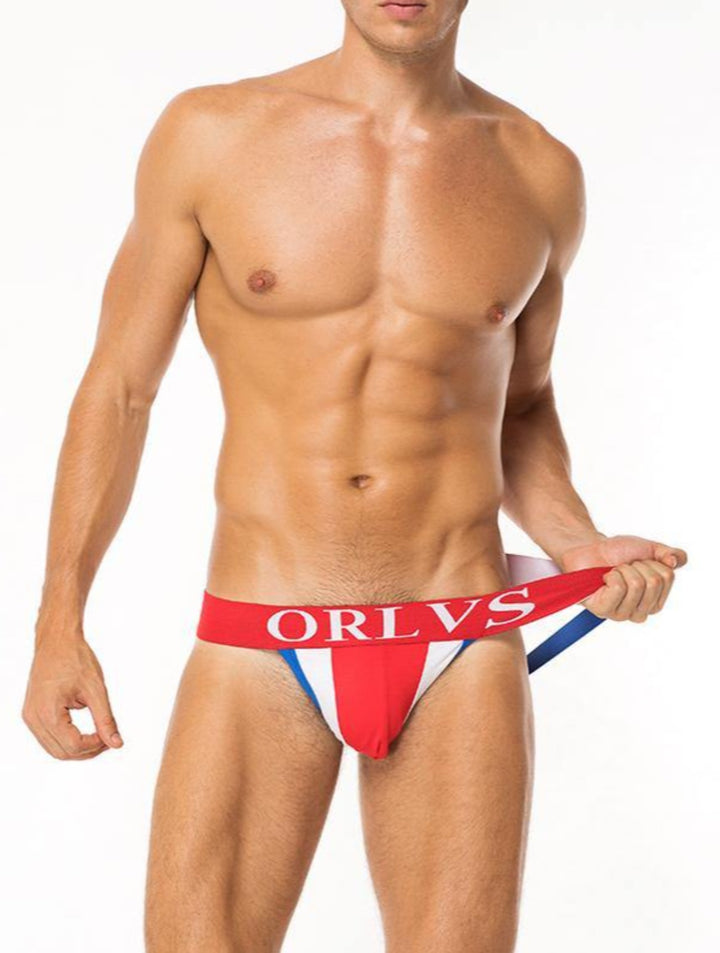 ORLVS Low-Rise 100% Soft Cotton Jockstrap - ORLVS Low-Rise 100% Soft Cotton Jockstrap - Dunkelblau / M (Europe Size S) - BIMONI