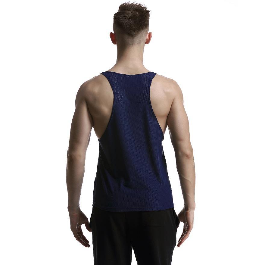 SEOBEAN GYM Mesh Fitness Tank Top - SEOBEAN GYM Mesh Fitness Tank Top - Dark Blue / M (Europe Size S) - BIMONI