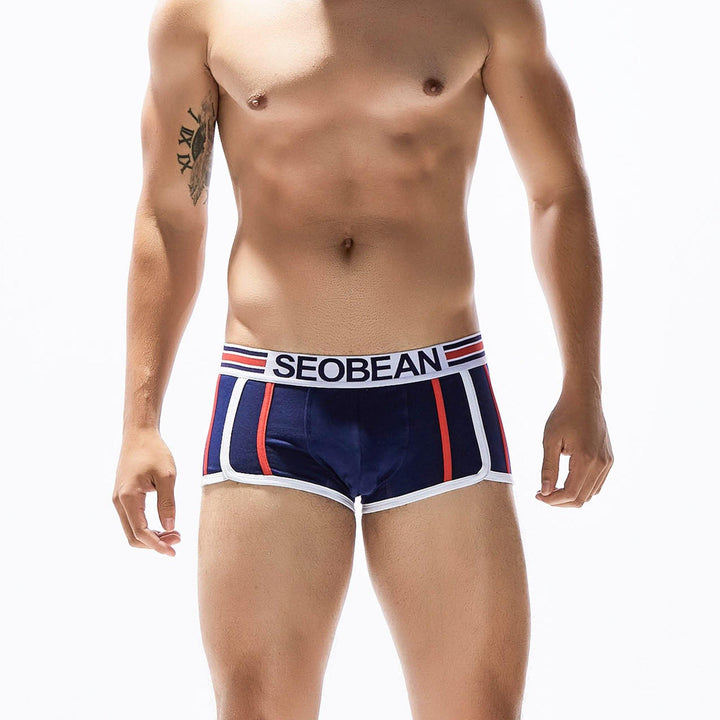 SEOBEAN Low-Rise Trunk Boxerbrief Striped Side - SEOBEAN Low-Rise Trunk Boxerbrief Striped Side - Dunkelblau / M (Europe Size S) - BIMONI